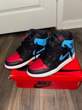 Nike Air Jordan 1 High - Black, Red & Bright Blue